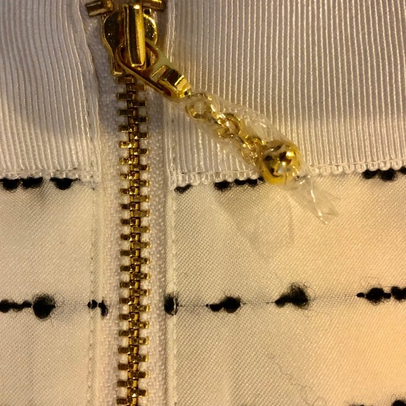 NWOT Kate Spade Ivory & Black Pencil Skirt Sz 8 - Picture 3 of 5